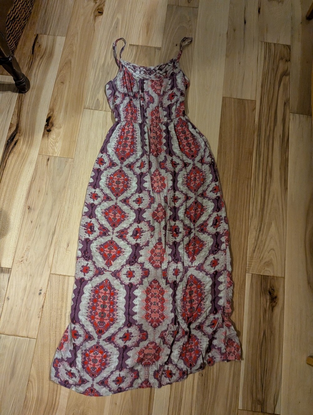 Women's Band Of Gypsies Geometric Pink & Purple Maxi Dress XS